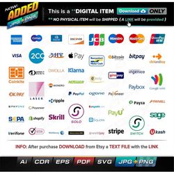 53 Web Payments Vectors ai, cdr, eps, pdf, svg and also jpg, png - Instant Download -- 376 Files TOTAL (9 Folders)
