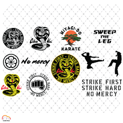 Karate Svg, Sport Svg, Miyagi Do Svg, Sweep The Leg Svg, Strike First Svg, Strike Hand Svg, No Mercy Svg, Cobra Kai Svg,