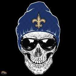 Skull New Orleans Saints Svg, Sport Svg, New Orleans Saints Svg, New Orleans Saints Football Team Svg, Skull Svg, Glassi