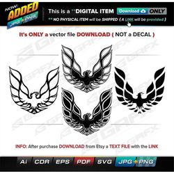 4 Phoenix Vectors ai, cdr, eps, pdf, svg and also jpg, png - Instant Download -- 33 Files TOTAL (9 Folders)