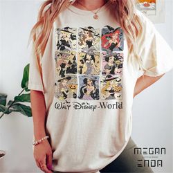 Comfort Colors Vintage Disney Princess Halloween Shirt, Disney Halloween Shirt, Disney Princess Shirt, Disneyworld Shirt
