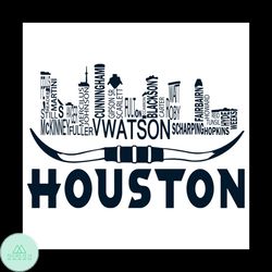 Houston, Skyline Names, Svg, Sport