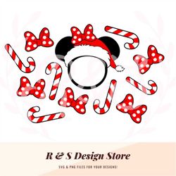 cup wrap, minnie, christmas, tumbler wrap, svg, png.