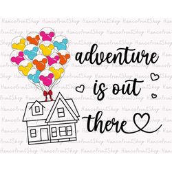 Adventure Is Out There Svg, Magical House Svg, Balloon House Svg, Adventure House Svg, Balloons Svg, Family Trip Shirt S