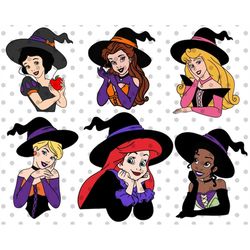 Halloween Princess SVG Bundle, Witches svg, Princess halloween svg, halloween svg,