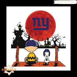 Charlie Brown and Snoopy Watching New York Giants Charlie Brown and Snoopy NFL Svg, Charlie Brown and Snoopy Svg, NFL sv