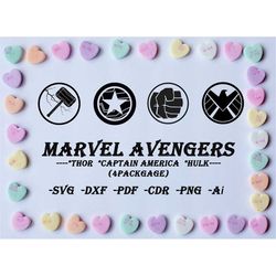 Marvel Avengers (4 Package) svg cut dxf file wall sticker pdf silhouette engraving template cnc cutting router digital v