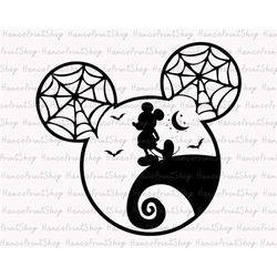 Mouse Halloween SVG, Happy Halloween Svg, Halloween Spiderweb Svg, Spooky Vibes Svg, Halloween Png, Trick Or Treat Svg,