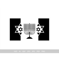 Hanukkah Svg, Holiday Svg Files For Cricut, Jewish Dxf Cut File, Hanuka Vector, Eps, Png, Ipg, Menorah, Israel, Hebrew C