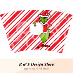 cup wrap, grinch, green, christmas, tumbler wrap, svg, png.