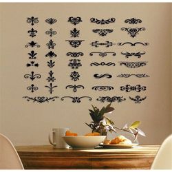 Decorative Ornamentals (39 Logos) svg cut dxf file wall sticker pdf silhouette engraving template cnc cutting router dig