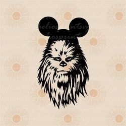 Chewbacca SVG, Chewie With Mouse Ears SVG, Star Wars Svg, Family Trip SVG, Customize Gift Svg, Vinyl Cut File, Svg, Pdf,