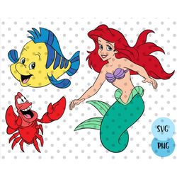 3pcs, Mermaid SVG Bundle