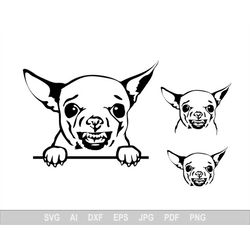 Chihuahua Svg, Cute Svg Files For Cricut, Dog Dxf Cut File, Animal Vector, Eps, Png, Ipg, Puppy, Breed, Pet Canine Love