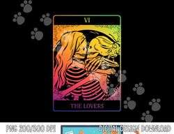 The Lovers Tarot Card Rainbow Occult Goth Lesbian Skeleton png, sublimation copy