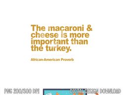 the macaroni & cheese is more important than the turkey png, sublimation copy