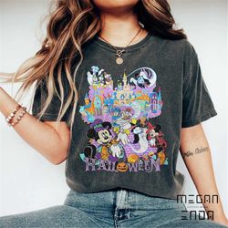 Vintage Disney Mickey and Friends Halloween Comfort Colors Shirt, Disney Halloween Shirt, Magic Kingdom Shirt, Halloween