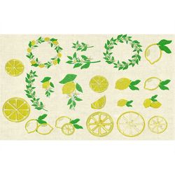 15 designs  gift! machine embroidery designs set lemon