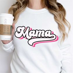 Mama PNG, Retro Mama PNG, Mother's Day, Groovy Mom, Retro Design File For Sublimation Or Print, Digital Download