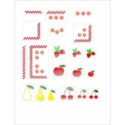 20 designs  gift! machine embroidery design kitchen set borders, bloom and fruit, apple, strawberry and pear