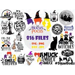 Hocus Pocus SVG Bundle, Sanderson Sisters SVG, Witches Svg, Hocus Pocus Clipart, Svg for Cricut, Svg for Silhouette