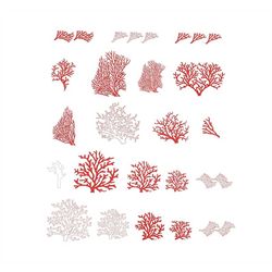 22 designs  gift! machine embroidery design set coral reef