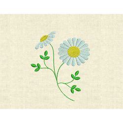 17 desigs! Machine embroidery designs set flowers Daisy