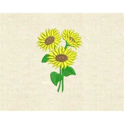 Machine embroidery designs flowers Sunflower embroidery
