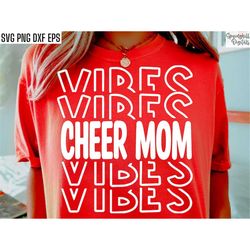 Cheer Mom Vibes | Cheerleading Svgs | Cheer Mama Pngs | Cheerleader Family | Cheerlead Tshirt Designs | Cheer Squad Svg