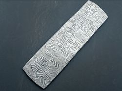 8" Custom Hand Forged Damascus Steel Billet , Damascus Steel Mosaic Bar For Knife Making