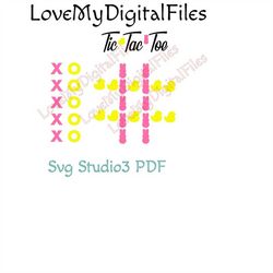 Easter TicTacToe SVG Digital files for cricut cutting machines silhouette studio files Easter