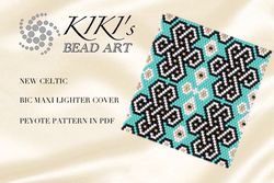 Lighter Cover pattern Peyote Pattern, bead pattern for BIC MAXI LIGHTER cover New Celtic peyote beading pattern in PDF