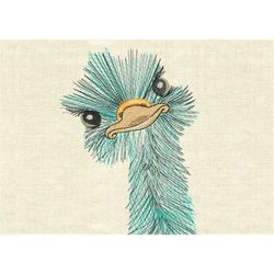 Machine embroidery designs ostrich birds