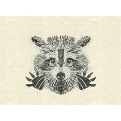 Machine embroidery designs raccoon