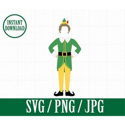 Buddy the ELF Inspired CHRISTMAS - SVG, Png, Jpg - Instant File Download