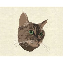 Machine embroidery designs Tabby cat