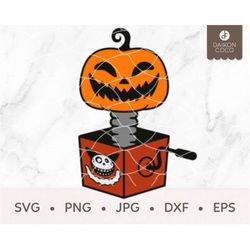 Pumpkin in the Box SVG, Nightmare Before Christmas Toy SVG, svg png jpg dxf eps Cricut Silhouette Cutting Files