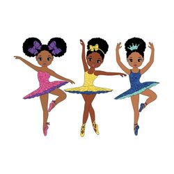 Black Girl Bundle Svg, Ballerina Svg, Gymnastics Girl Svg, Glitter, Black Girl Dance Svg, Elegant Girl, Black Girl Svg,