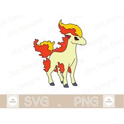 Ponyta SVG & PNG, Pokemon SVG  - Cricut cut file