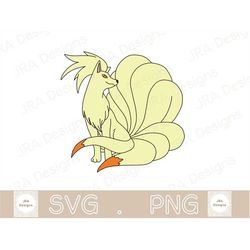 Ninetales SVG & PNG, Pokemon SVG  - Cricut cut file
