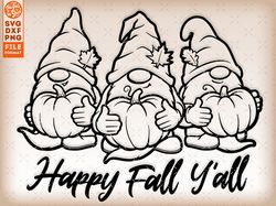 Happy Fall Y'all svg, Pumpkins svg, Autumn svg