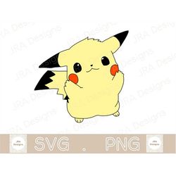 Pikachu SVG & PNG, Pokemon SVG  - Cricut cut file