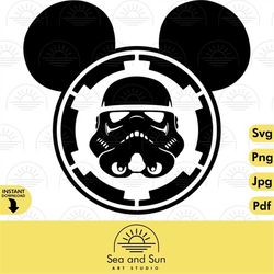 Star Wars Svg Clip art Files, Stormtrooper,  Minnie, Mouse, Head, Icon, Ears, Digital, Download, Tshirt, Cut File, SVG,