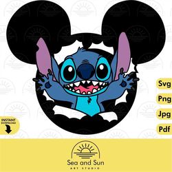 Lilo and Stitch Svg Clip art Files, Stitch, Minnie, Mouse, Head, Icon, Ears, Digital, Download, Tshirt, Cut File, SVG, I