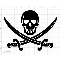 pirate flag sign skull crossed sword cut file svg dxf png eps pdf clipart | pirate svg | pirate dxf | pirate png | pirat