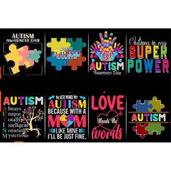 Autism T-Shirt Bundle,Autism Puzzle Svg, Autism Awareness Svg, Autism Mom Svg,Be Kind Svg, Autism Quote Svg, Au-Some Svg