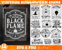 Halloween Sign SVG Bundle, Farmhouse Halloween sign svg