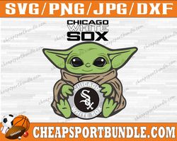 Chicago-White Sox Baby Yoda Baseball Team Svg, Chicago White Sox Svg, MLB Svg, MLB Team  svg, MLB Svg, Png, Dxf, Eps