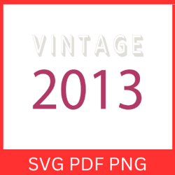 Vintage 2013 Retro Svg | VINTAGE 2013 SVG DESIGN | Vintage 2013 Sublimation Designs | Printable Art | Digital Download