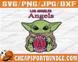 Los Angeles Angels Baby Yoda Baseball Team SVG ,Los Angeles Angels Svg, MLB Team  svg, MLB Svg, Png, Dxf, Eps, Jpg